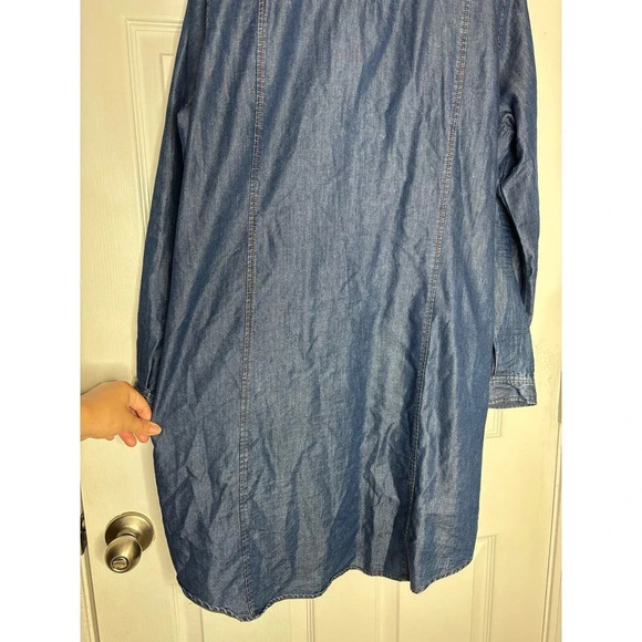 French Connection Chambray long sleeve shirt button up dress - Picture 11 of 11